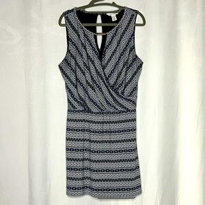 White House Black Market Keyhole Silky Sleeveless Wrap Skort One Piece